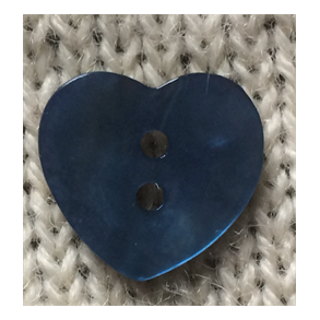 Hjerte 18mm Petrolbl